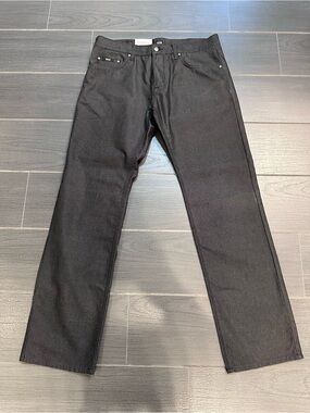 Boss Men's Black Maine-10 Straight-Leg Jeans